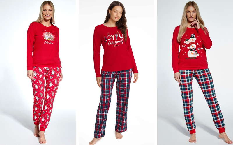Vianočné dámske pyžamá