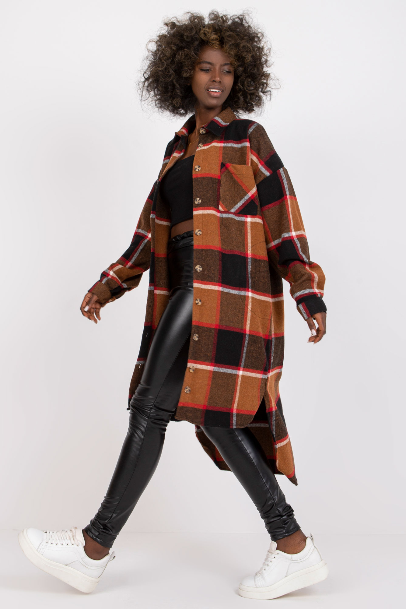 Hnedá károvaná košeľa Braist