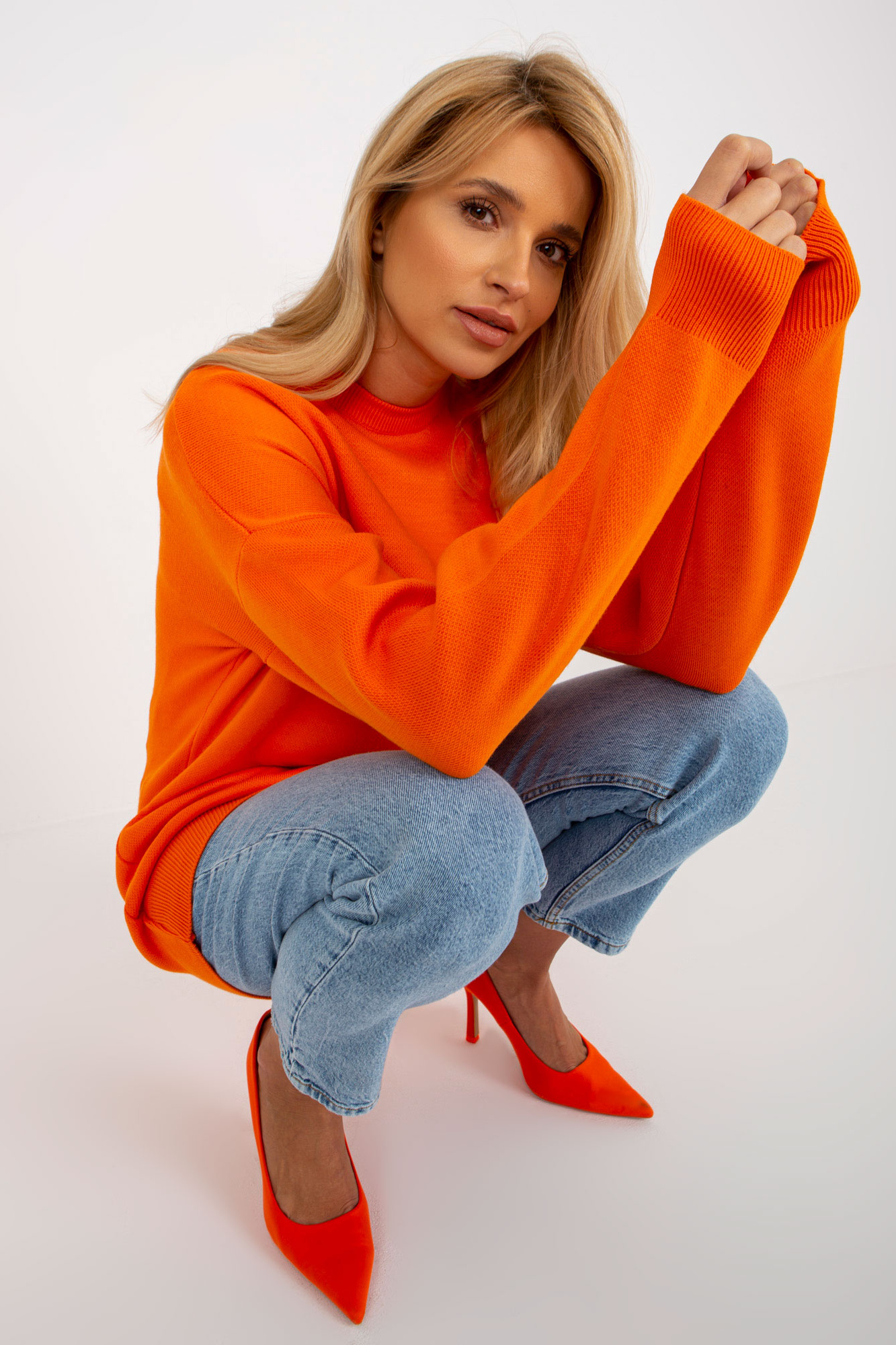 Oranžový oversize pulóver Talia
