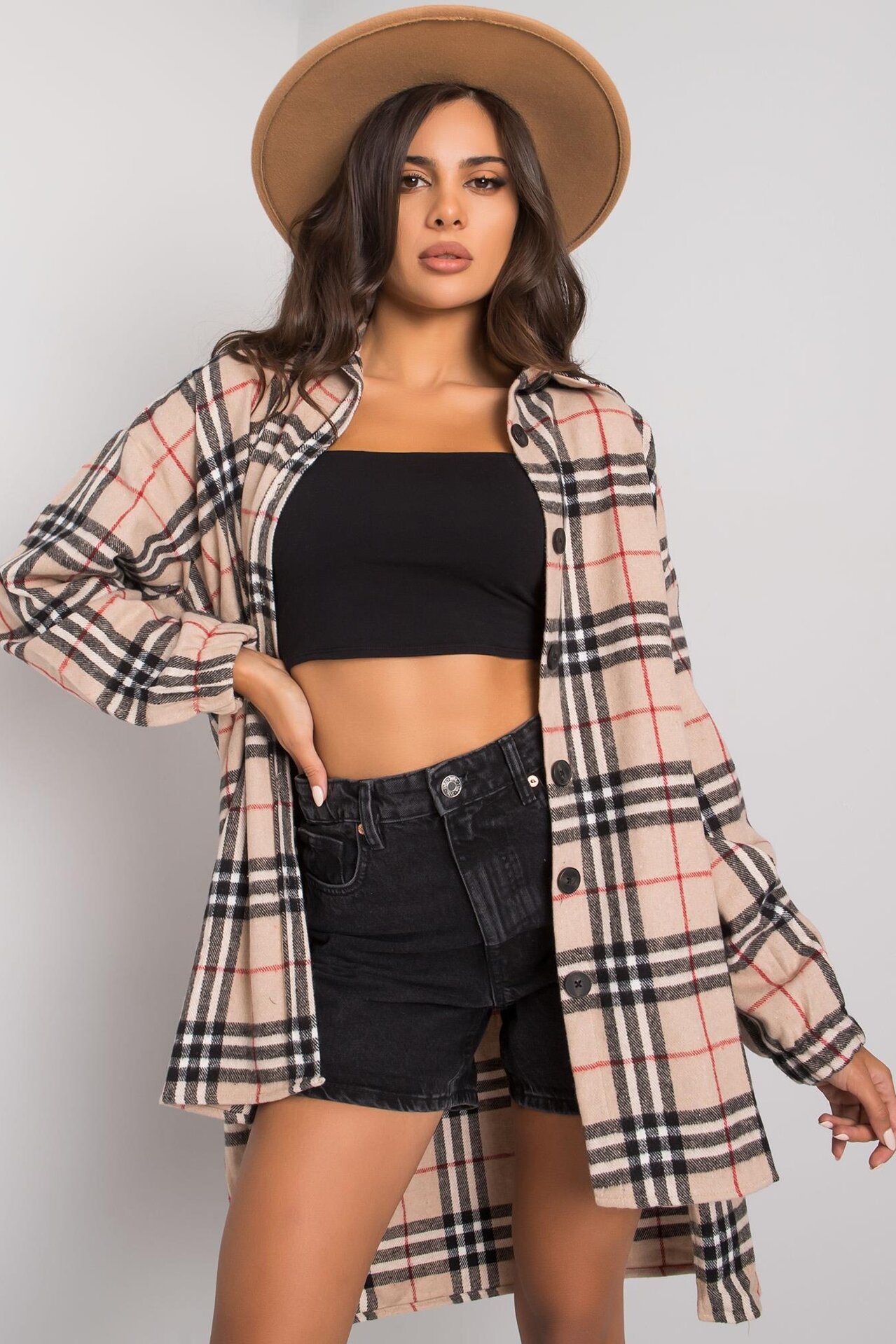 Béžovo-čierna košeľa Bonnie