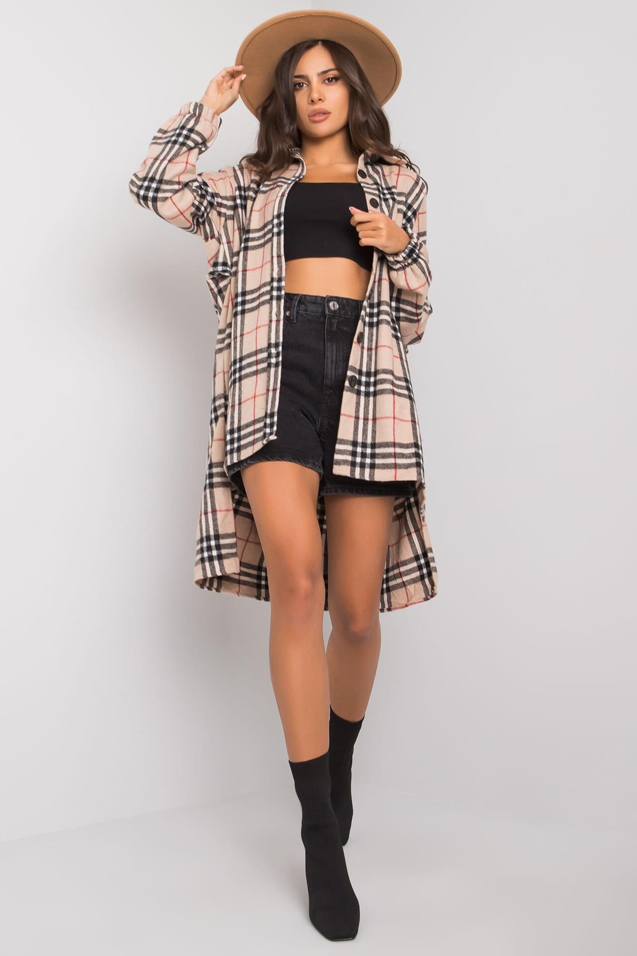 Béžovo-čierna košeľa Bonnie