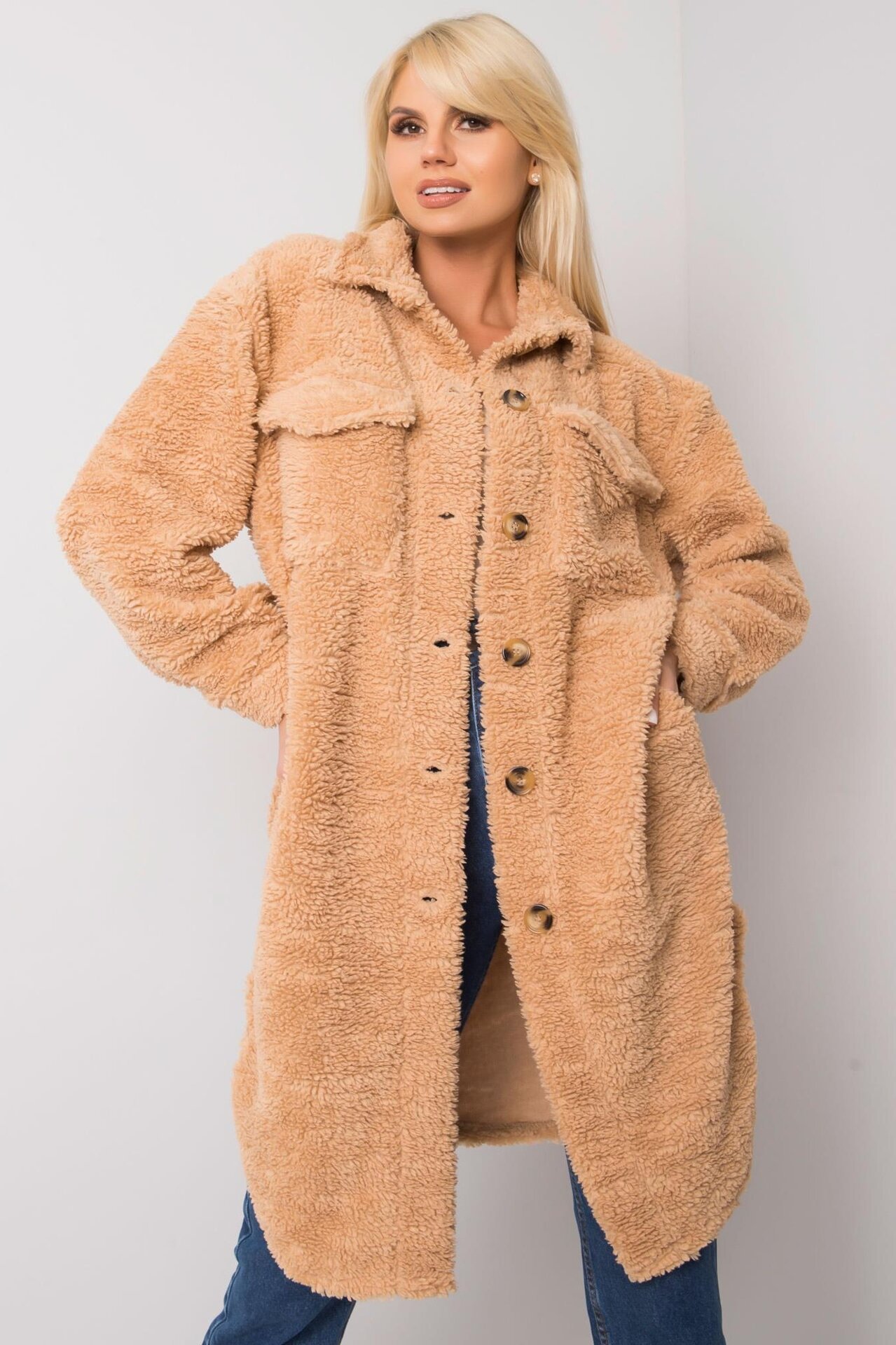 Hnedá dlhá košeľa Jolene