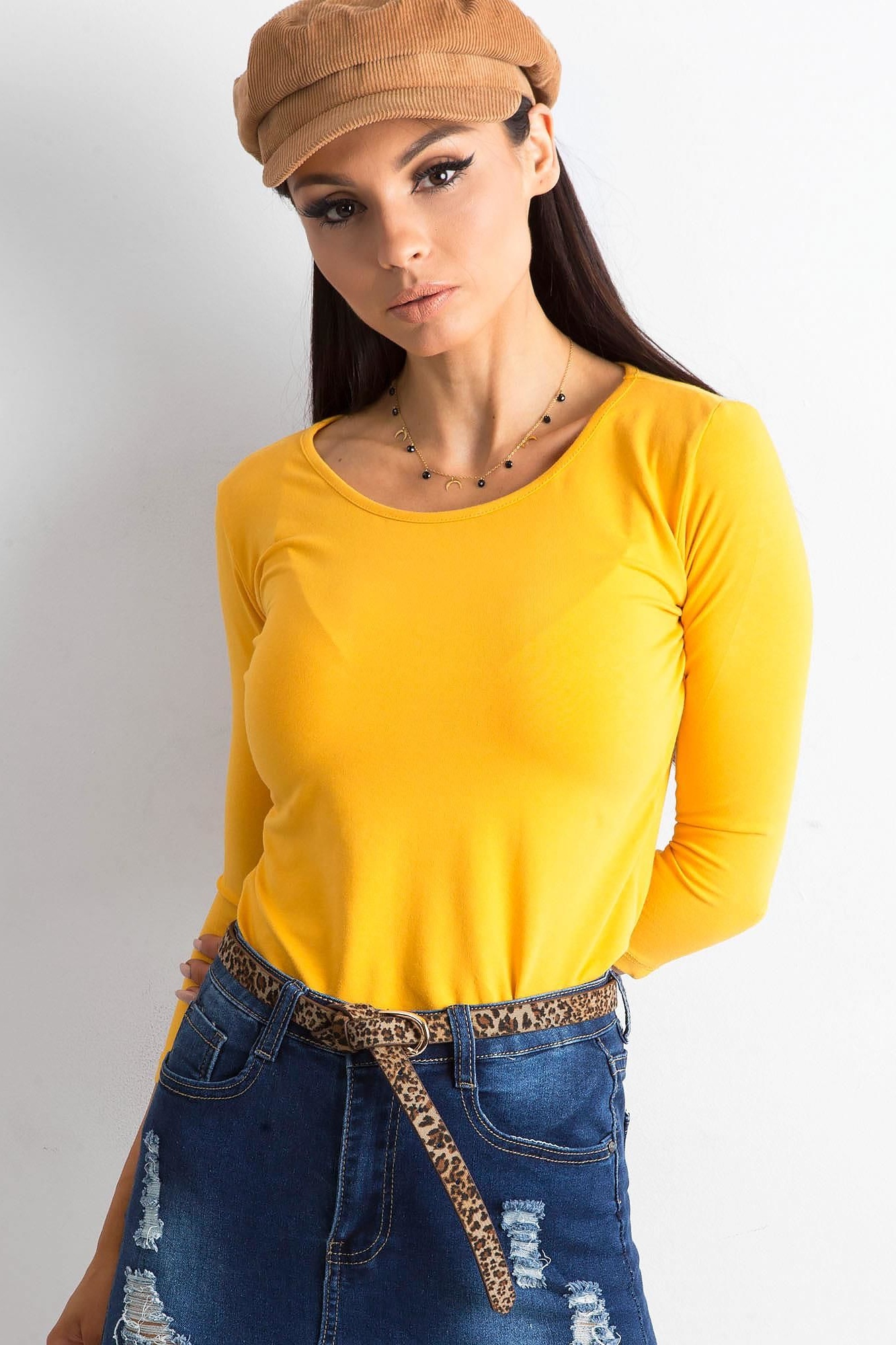 Žlté basic tričko Mona