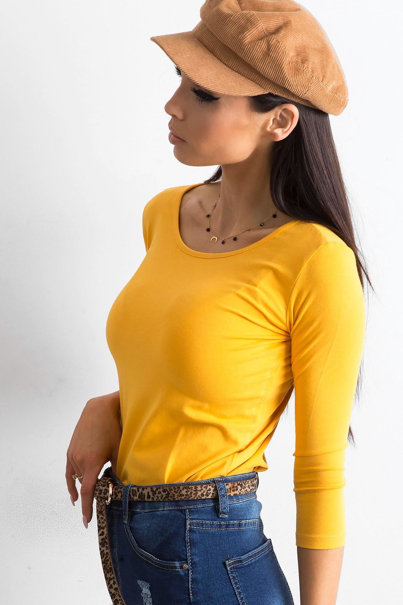 Žlté basic tričko Mona