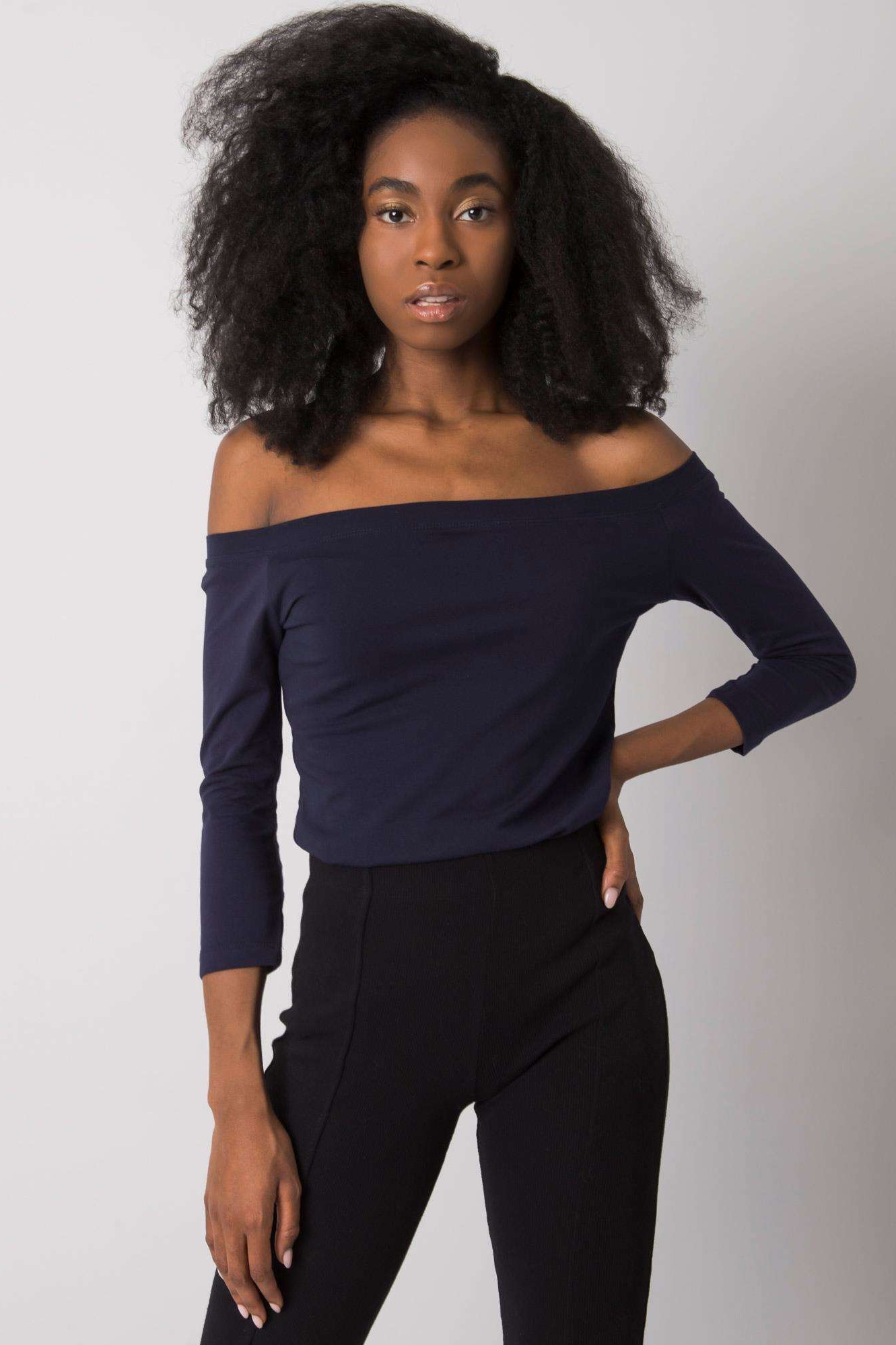 Tmavomodré basic tričko Live