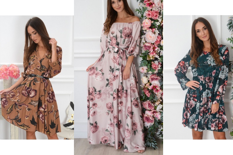 Kvetované vzory šaty