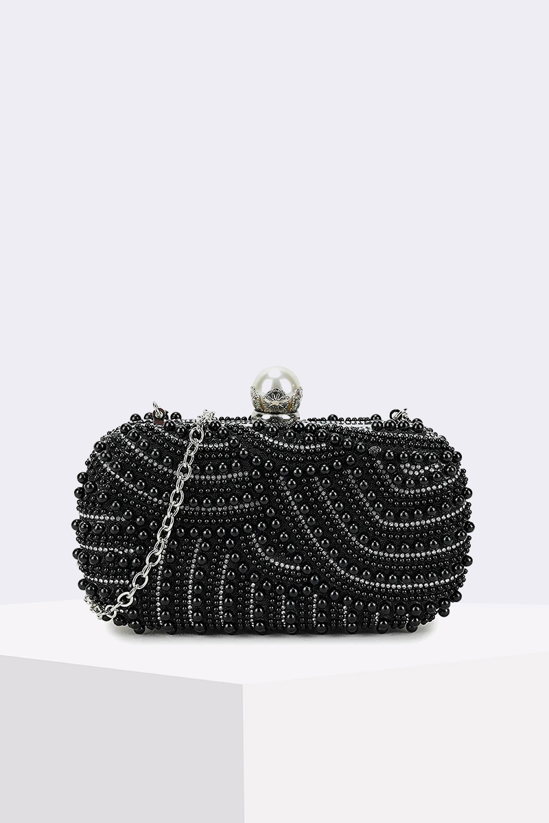 Čierna perlová kabelka Leyla