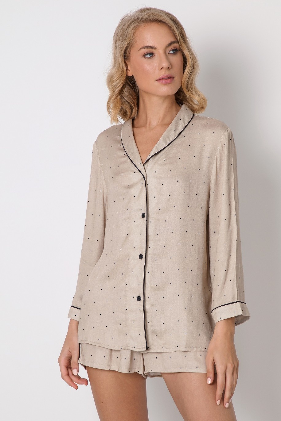 Béžové elegantné pyžamo Amber