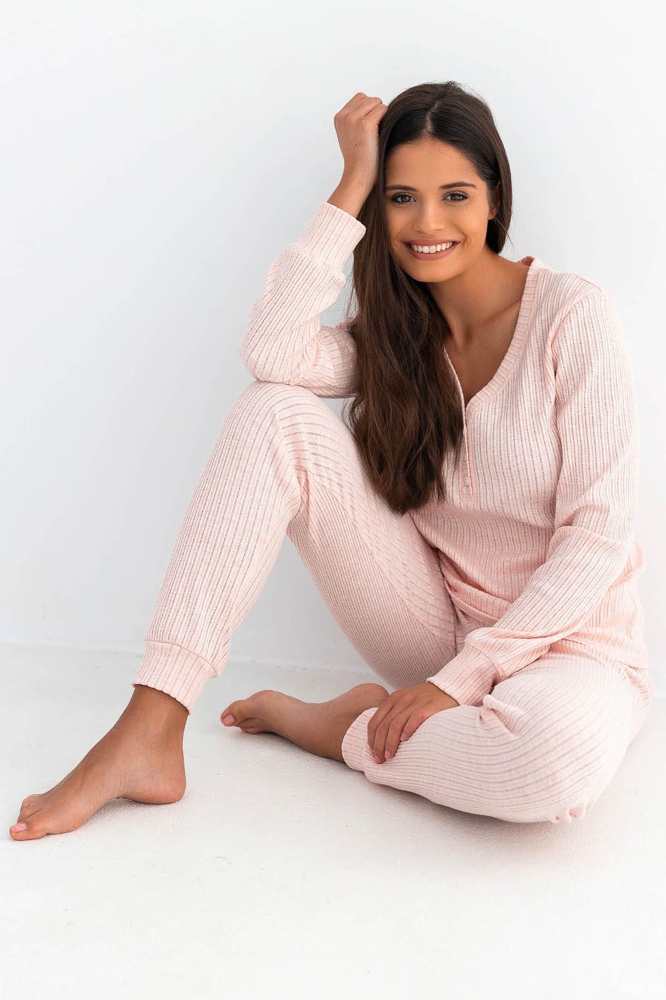PLANETA-MODY Púdrové pyžamo ELLA dlhé, Veľkosť L/XL – Obrázok 2