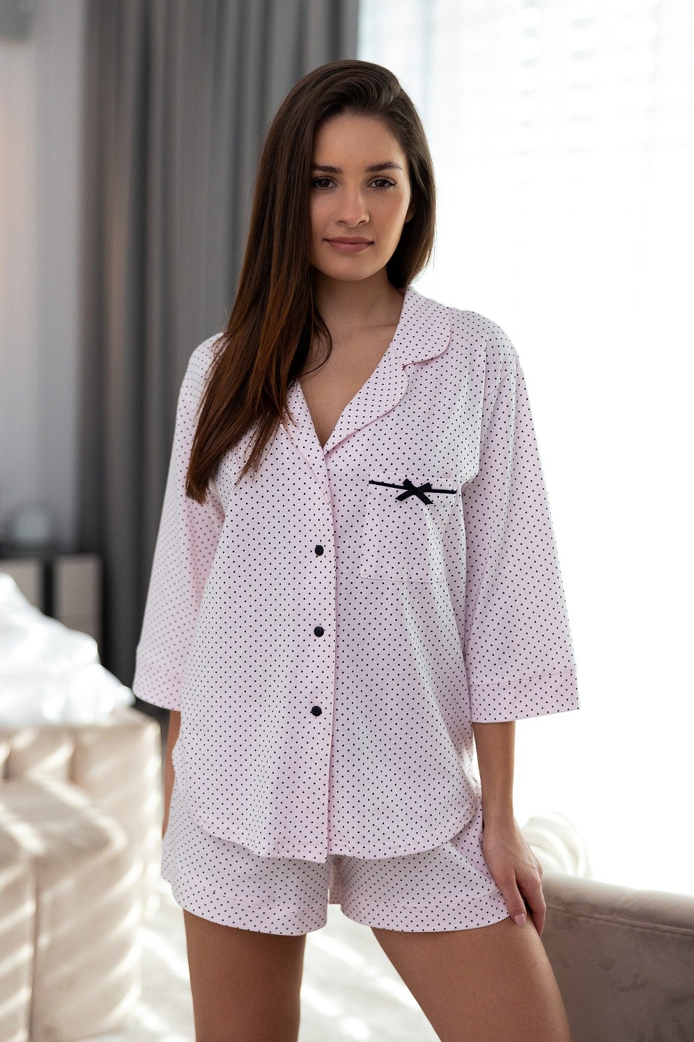 Bodkované krátke pyžamo GULIETTA