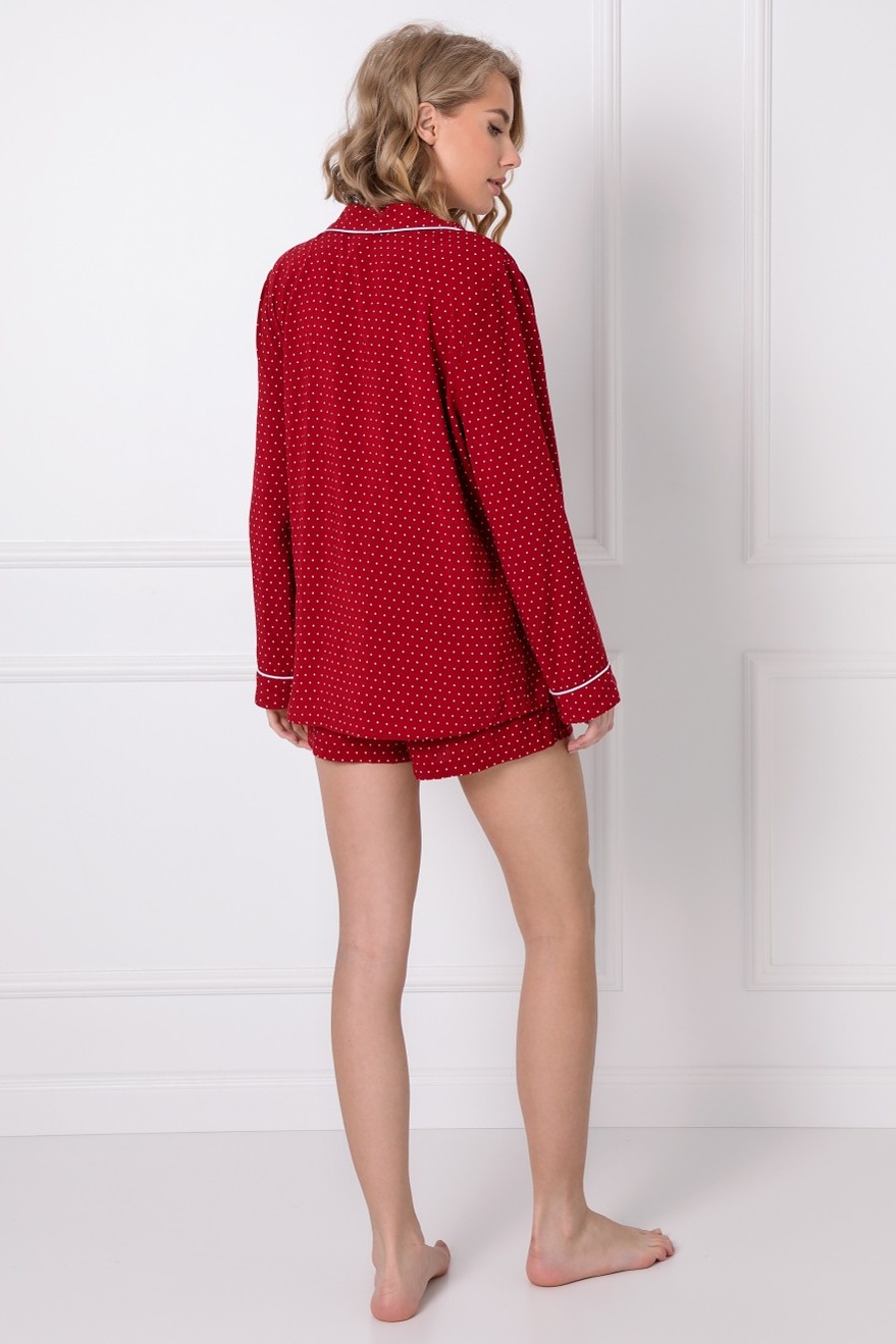 Červené pyžamo MICHAELA krátke