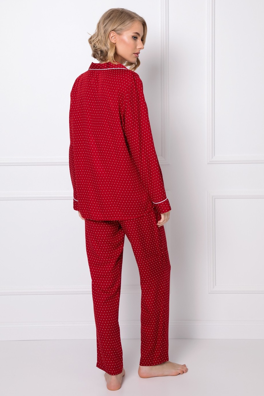 Červené pyžamo MICHAELA dlhé