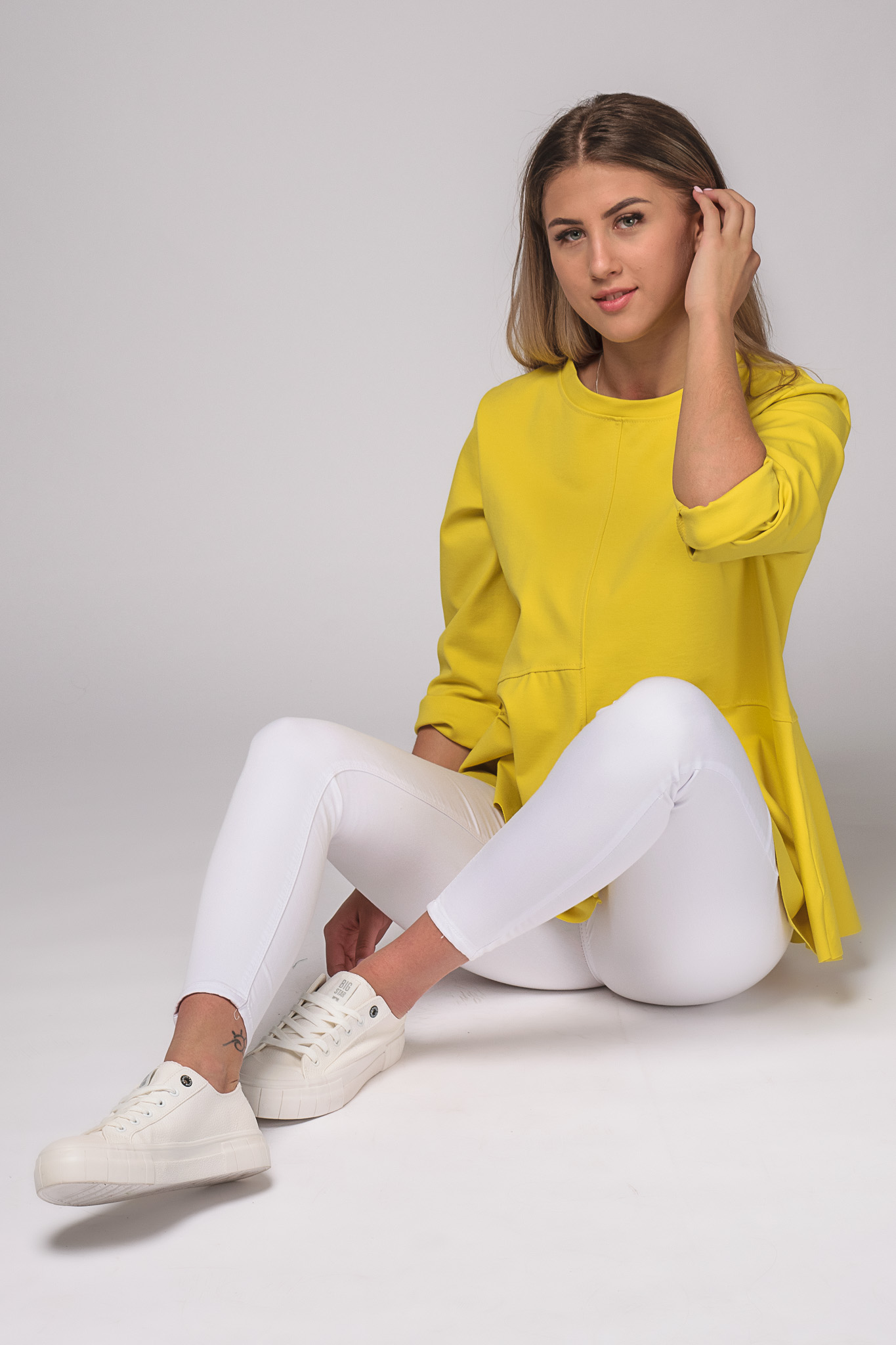 Limetková asymetrická blúza Tulsa