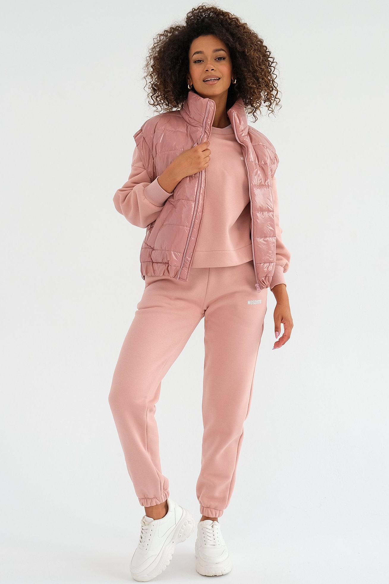 Prešívaná vesta Abi púdrová