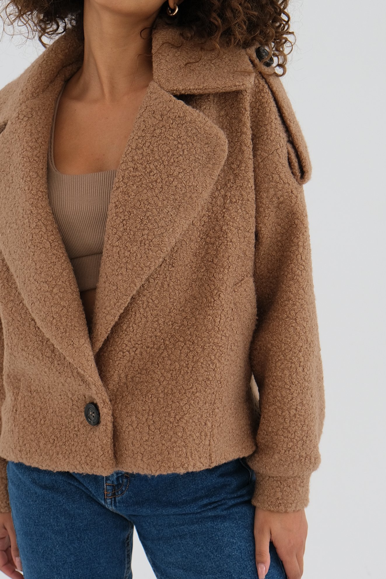 Krátka bunda Cofi camel