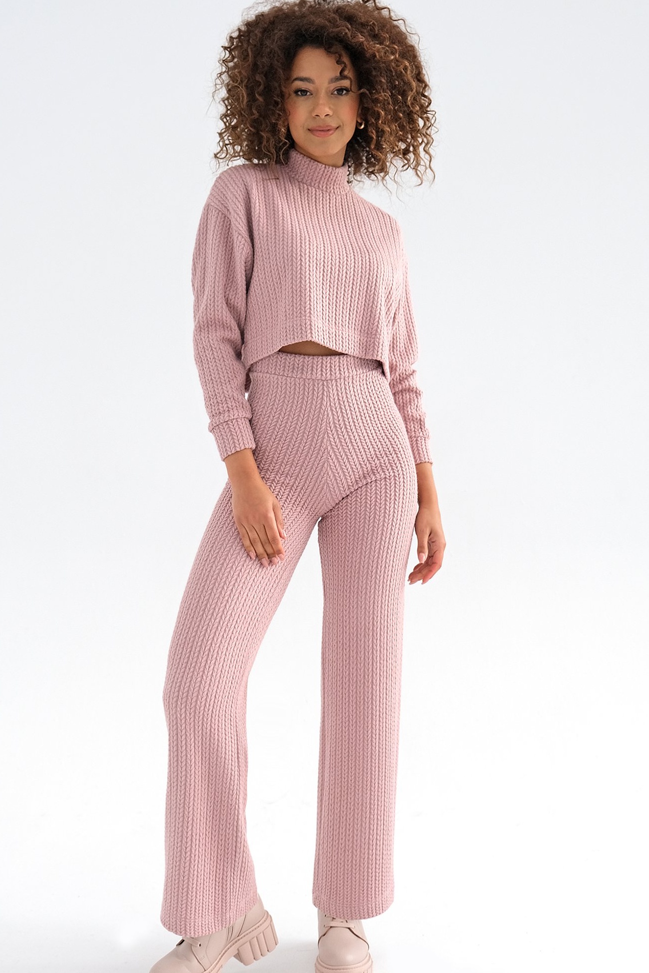 Púdrové pletené nohavice ERATO