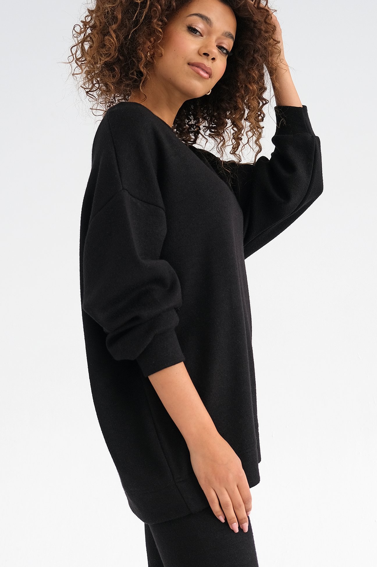 Čierna oversize mikina MOSLY