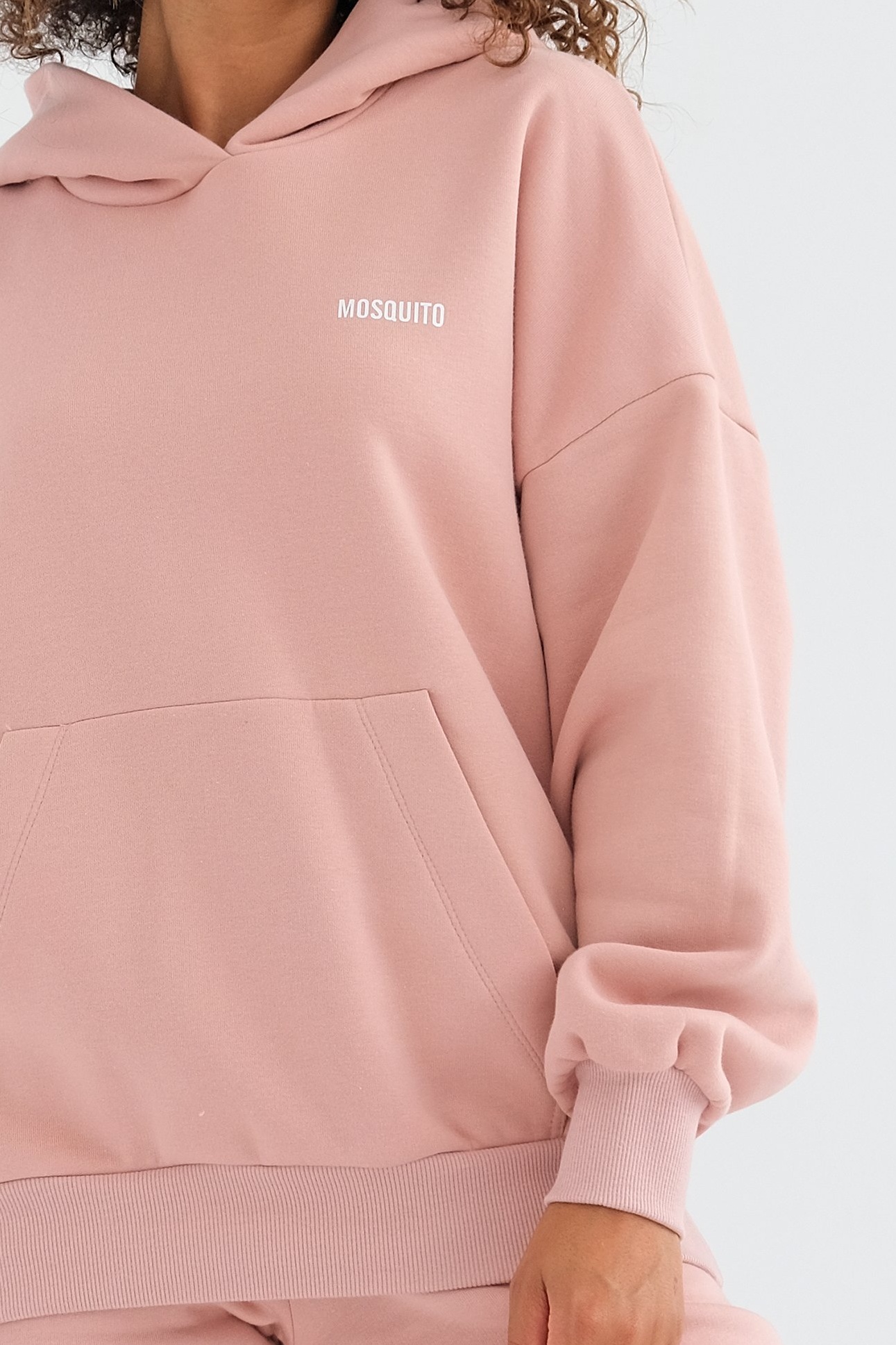 Púdrová mikina s kapucňou Pure Powder Pink