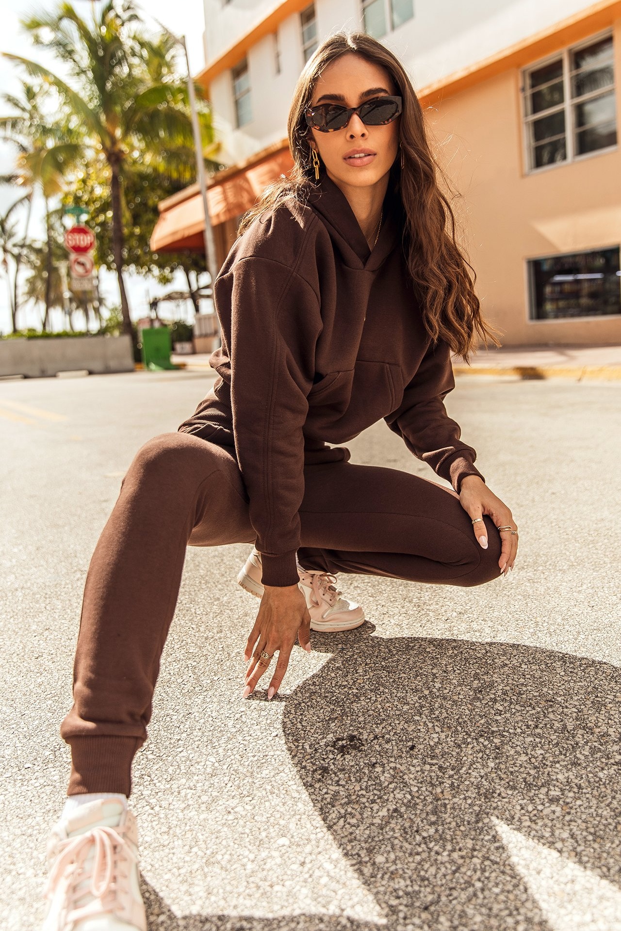 Hnedé tepláky Venice Dark Brown