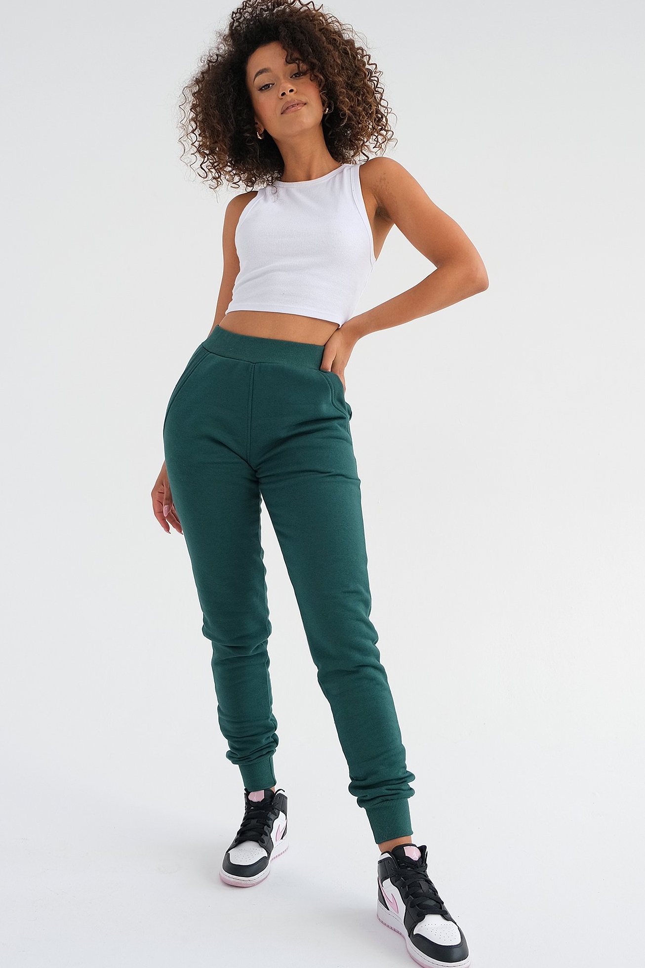 Tmavozelené tepláky Venice