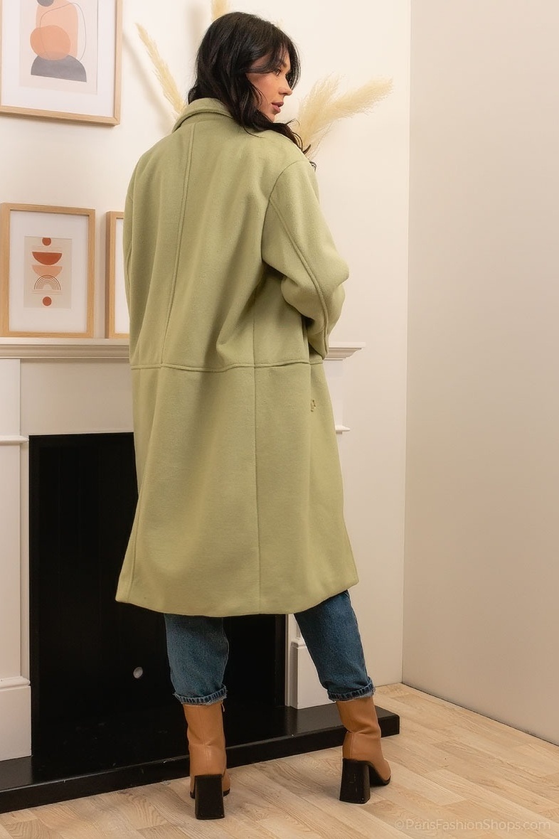 Svetlozelený oversize kabát Daphne