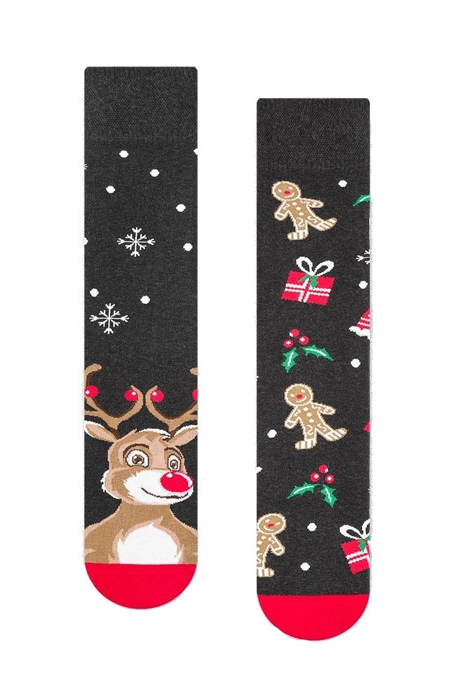 PLANETA-MODY Vianočné ponožky – šedé, Veľkosť 43-46