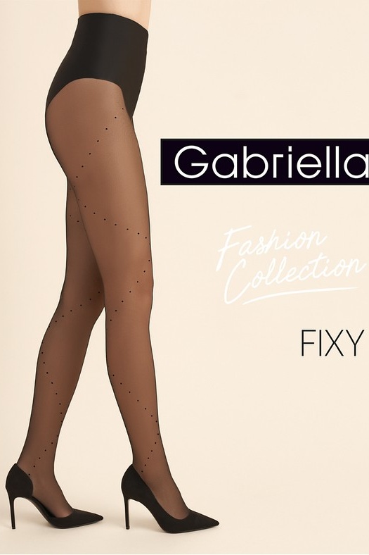 PLANETA-MODY Čierne pančuchy FIXY, Veľkosť L (40)