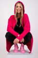 Ružový alpaka kabát Carolyn