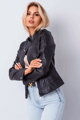 Čierna kožená bunda Daniella
