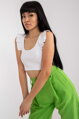 Biely volánový crop top