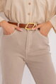 Tmavobéžové Mom Jeans