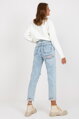 Bledomoré roztrhané Mom Jeans