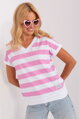 Pruhované tričko Pink
