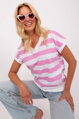 Pruhované tričko Pink