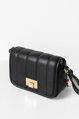 Čierna prešívaná crossbody kabelka