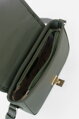 Olivová prešívaná crossbody kabelka