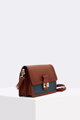 Crossbody kabelka Tom&Eva hnedá/ modrá