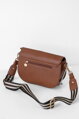 Koňaková hnedá crossbody kabelka