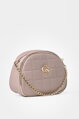 Béžová prešívaná crossbody kabelka Grosso