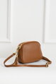 Hnedá kožená crossbody kabelka