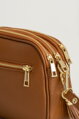 Hnedá kožená crossbody kabelka