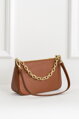Hnedá kožená crossbody kabelka