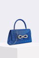 Spoločenská elegantná kabelka v modrej farbe