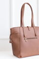 Ružovo-hnedá shopper kabelka