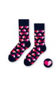 Tmavomodré valentínske ponožky Hearts