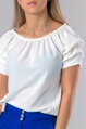 Biely top s perlami Elsie