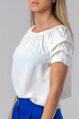 Biely top s perlami Elsie