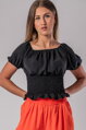 Čierny crop top Hanna