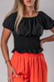 Čierny crop top Hanna