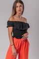 Čierny crop top Hanna